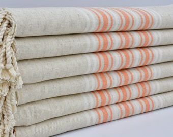 Orange Towel,Soft Towel,Wedding Towel,Gift Towel,Linen Towel,Turkish Towel,40"x68",Peshtemal Towel,Wholesale Towel,Sauna Towel,B1-azat