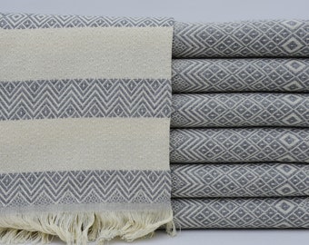 Gray Towel,Table Throw Towel,Yoga Towel,Fitness Towel,Beach Towel,40"x70",Hammam Towel,Wedding Towel,Wholesale Towel,Handmade Towel,K3-simay