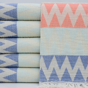 Asciugamano turco, Peshtemal turco, Asciugamano sfuso, Asciugamano fatto a mano, 40"x70", Asciugamano colorato, Asciugamano decorativo, Asciugamano a zigzag, Asciugamano regalo di nozze, K2-Zikzak