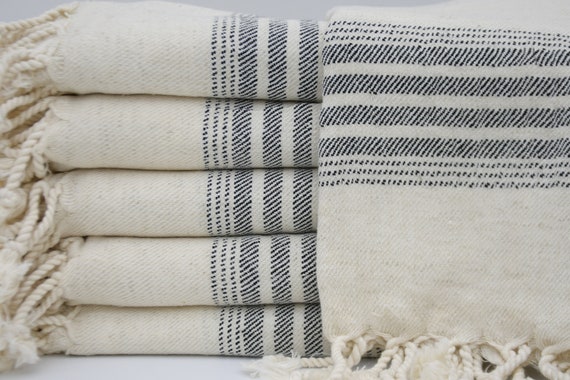 Linen Hand Towel,Black Striped Hand Towel,Kitchen Towel,Turkish Towel,20"x36"Turkish Hand Towel,Face Towel,Tea Towel,Peshkir,B4-ketenH
