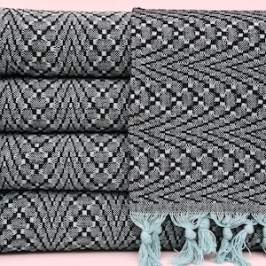 Turkish Blanket,Turkish Throws,Wholesale Blanket,Throw Blanket,79&quot;x91&quot;,Turkish Bedspread,Mint Blanket,Handwoven Blanket,B3-DalgalıB