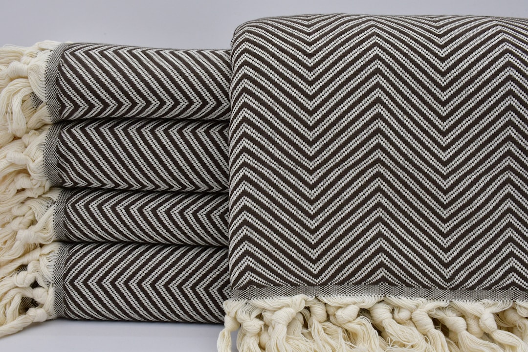Dark Brown Blanket,turkish Bedspread Cotton Blanket
