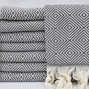 Hand Towel,Dark Gray Towel,Turkish Kitchen Towel,Tea Towel,Dish Towel,Turkish Towel,18&quot;x36&quot;,Kitchen Towel,Small Towel,M1-büyükelmasH