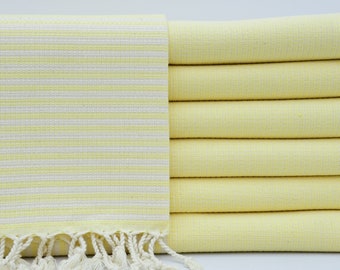 Lichtgele handdoek, designhanddoek, festivalhanddoek, Turkse handdoek, 40 x 70 inch, handdoek bruidsmeisje, handdoek vrijgezellencadeau, badkamerhanddoek, B9-Hasır