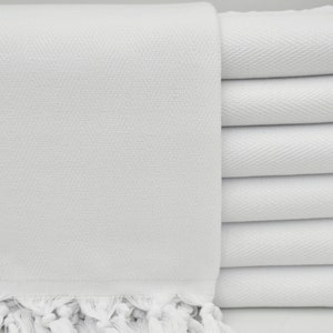 Full White Towel,Turkish Towel,40&quot;x70&quot;,Turkish Peshtemal,100% Cotton Towel,Soft Towel,Beach Towel,Herringbone Towel,Bath Towel,K2-Balıksırtı