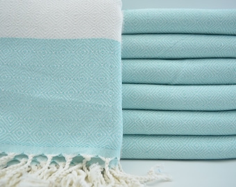 Mint Green Towel,Designer Towel,Cotton Towel,Diamond Towel,Turkish Towel,Peshtemal,38"x70",Turkish Bath Towel,Turkish Beach Towel,B3-elmas