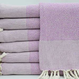 Bridesmaid Towel,Turkish Towel,Bulk Towel,Turkish Peshtemal,Violet Towel,38&quot;x67&quot;,Cotton Towel,Organic Towel,Throw Towel,Spa Towel,K2-çiftyüz