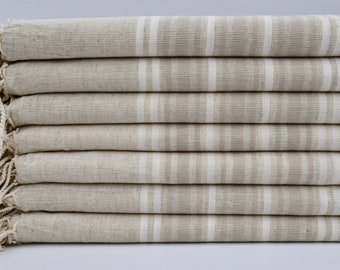 Gift Towel,Dark Beige Towel,Hammam Towel,Turkish Towel,40"x64",Linen Towels,Turkish Peshtemal,Sauna Towel,Picnic Towel,Organic Towel,B1-azat