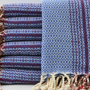 Handmade Towel,Beach Towel,Turkish Towel,Small Diamond Towel,Blue Towel,Red Striped Towel,Turkish Beach Towel,Peshtemal,40&#39;&#39;x70&#39;&#39;,B2-kırmızı