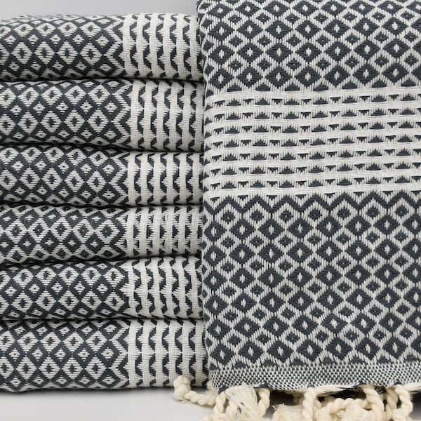 Dark Gray Towel,Beach Peshtemal,38"x70"Turkish Peshtemal,Cotton Towel,Bath Towel,Turkish Towel,Fouta,Hammam Towel,Pool Towel,B1-kedigözü