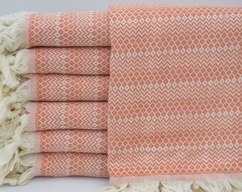 Beach Towel,Bridesmaid Gift Towel,Bohemian Towel,Turkey Towel,Turkish Towel,40"x70",Turkish Peshtemal,Orange Towel,Spa Towel,K3-göz