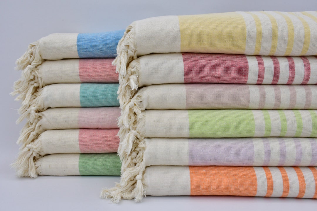 BUTICA Turkish Towel Fouta Peshtemal - Hammam & Beach Towel Throw, 12 Styles, Made In Turkey