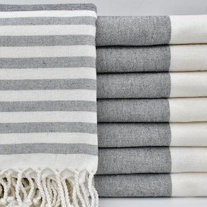 Turkish Towels,Sauna Towel,Dark Gray and Black Towel,Terry Towel,40&quot;x65&quot;,Cotton Towel,Bath Towel,Turkish Peshtemal,Terry Peshtemal,B7-defne