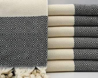 Turkishdowry,Black Diamond Towel,Towel,Peshtemal,Bath Towel,Cotton Peshtemal,Organic Towel,Pool Peshtemal,Turkish Towel 40&quot;x70&quot;,M1-elmas