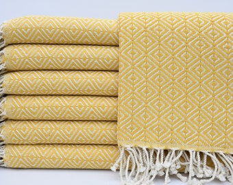 Turkish Towel,Wholesale Towel,Diamond Towel,Peshtemal Towel,40"x70",Hammam Towel,Mustard Towel,Pool Towel,Bridesmaid Gift,B2-büyükelmas