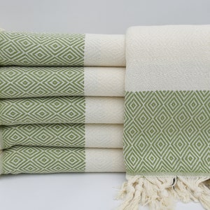 Olive Green Towel,Handmade Towel,Cotton Towel,Beach Towel,Bath Towel,Hammam Towel,Peshtemal,Turkish Towel,40"x70",Turkish Peshtemal,M1-elmas