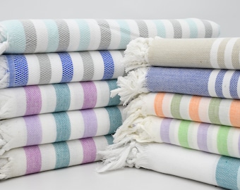 Set of 10 Pcs Towel,Turkish Towel,40"x70"Peronalized Towel,Beach Towel,Pool Towel,Hausewarming Towel,Hammam Towel,Curtian Towel,Picnic Towel
