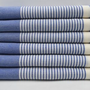 Blue And White Towel,Turkish Towel,Striped Towel,40&quot;x83&quot;,Pool Towel,Handmade Towel,Shower Towel,Cotton Towel,Beach Peshtemal,B2-usultan