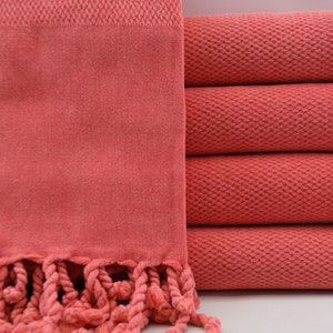 Turkish Peshtemal,Stone Washed Peshtemal,Red Towel,Sauna Towel,Beach Towel,Stone Washed Towel,33&quot;x65&quot;,Cotton Towel,Turkish Towel,M2-petek