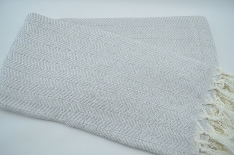 Light Gray Blanketking Size Blanketturkish Towelbed Etsy