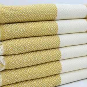 Hammam Towel,Turkish Towel,Turkish Peshtemal,Wedding Towel,Organic Towel,40&#39;&#39;x70&#39;&#39;,Mustard Towel,Cotton Towel,Shower Towel,K2-Elmas