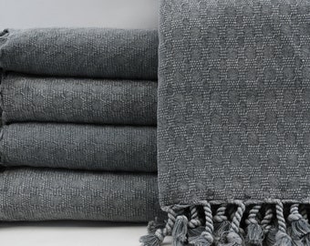 Stone Washed Towel,Gray Peshtemal,Hammam Towel,Sauna Towel,35"x70",Soft Towel,Turkish Towel,Spa Towel,Sofa Cover,Turkish Towel,M2-caffa