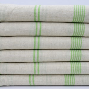 Asciugamano da picnic, asciugamano turco, asciugamano da spiaggia, asciugamano biologico, asciugamano fatto a mano, 38"x67", asciugamano per la casa, asciugamano di lino, asciugamano verde, asciugamano a righe, B9-keten