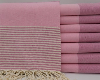 Turkish Towel,Peshtemal Towel,Pink Towel,Striped Towel,Beach Towel,Cotton Towel,Wholesale Towel,Spa Towel,40"x68",Turkish Peshtemal,B2-hisar