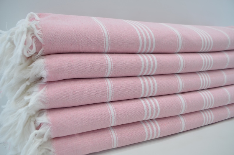 Cotton Blanket,White Striped Blanket,Light Pink Throw,Turkish Blanket,Turkish Throw,Soft Blanket,Sofa Cover,65x91,Bed Cover,B3-sultanB