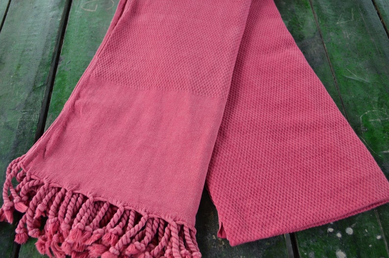 Fushia Towel,Beach Towel,Soft Towel,Bath Towel,Turkish Peshtemal 32x70,Stone Washed Towel,Turkish Towel,Tribal Towel,Cotton Towel,K2-petek image 5