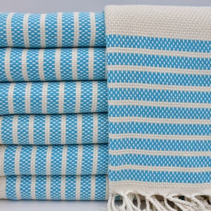 Beach Towel Handwoven,Turkish Towel,Personalized Cotton Towel,40&quot;x70&quot;,Turkish Peshtemal,Turquoise Towel,Wedding Towel,Gift Towel,B2-Nazar