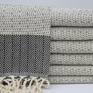 Black Hand Towel Head Towel,Face Towel,Kitchen Towel,Turkish Towel,18&quot;x36&quot;,Dish Towel,Peshkir,Turkish Hand Towel,Tea Towel,B1-nefesH