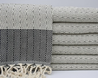 Black Hand Towel Head Towel,Face Towel,Kitchen Towel,Turkish Towel,18&quot;x36&quot;,Dish Towel,Peshkir,Turkish Hand Towel,Tea Towel,B1-nefesH