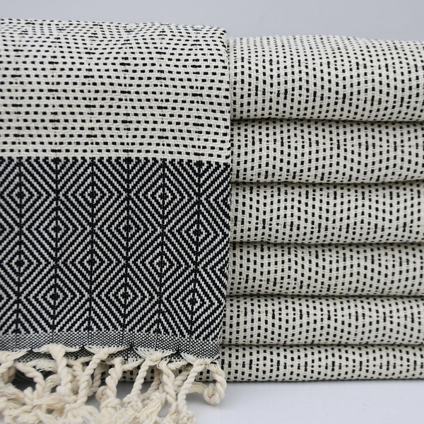 Black Hand Towel Head Towel,Face Towel,Kitchen Towel,Turkish Towel,18"x36",Dish Towel,Peshkir,Turkish Hand Towel,Tea Towel,B1-nefesH