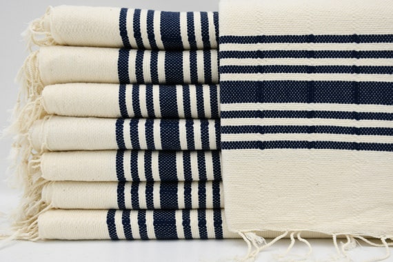 Hand Towel kitchen Towel cream and Navy Blue Hand Towel dish Towel turkish Towel small Towel 20x32 peshkir tea Towel face Towel b9 eldekh Etsy