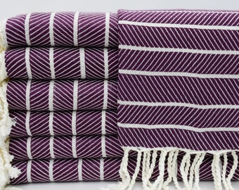 Wedding Gift Towel,Turkish Towel,Decorative Towel,Bamboo Towel,Designer Towel,38"x70",Throw Towel,Purple Towel,Turkish Peshtemal,B4-göcek
