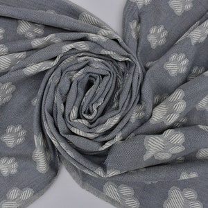 Hammam Towel,Turkish Towel,Turkish Peshtemal,Gray Towel,Spa Towel,Pool Towel,40&quot;x69&quot;,Gift Towel,Paw Pattern Towel,Handmade Towel,B1-Pati