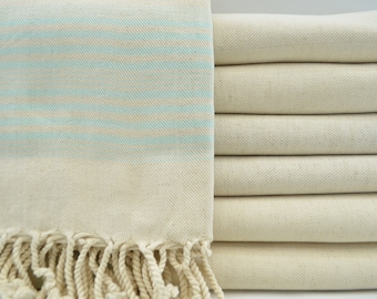Turkish Towel,Mint Green Striped Towel,40"x67",Turkish Peshtemal,Linen Peshtemal,Soft Towel,Bath Towel,Linen Towel,Pool Towel,B4-keten