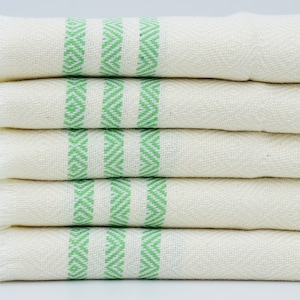 Turkish Napkins,Turkish Peshkir,Decorative Kitchen Hand Towel,Napkins,11&quot;x19&quot;&quot;,Handmade Napkins,Face Towel,Green Hand Towel,M5-kesikelmasP