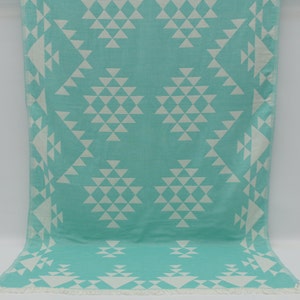Turkish Towel,Aztec Towel,Double Face Towel,36&quot;x67&quot;,Mint Green Towel,Geometric Towel,Handmade Towel,Soft Towel,Turkish Peshtemal,M2-liva