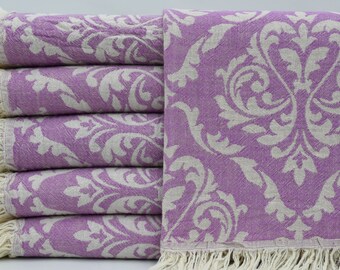 Turkse handdoek, Turkse peshtemal, violette handdoek, vrijgezellenfeesthanddoek, 40''x 70'', cadeauhanddoek, decoratieve handdoek, bulkhanddoek, picknickhanddoek, K2-Barok