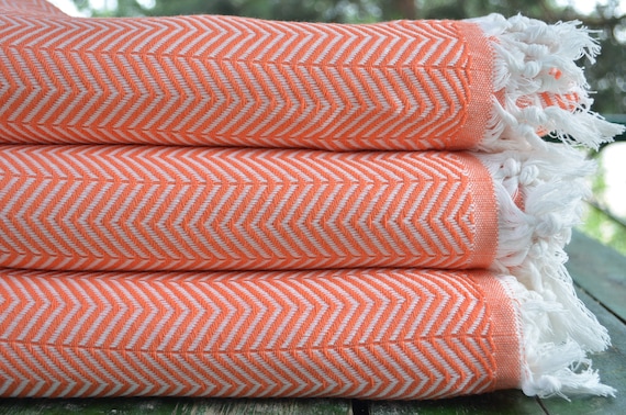 Orange Blanket throw cover 79x89 orange Throw blanket bed Cover turkish Towel 200cmx225cm turkish Pestemal throw Blanket b3 damlab Etsy Canada