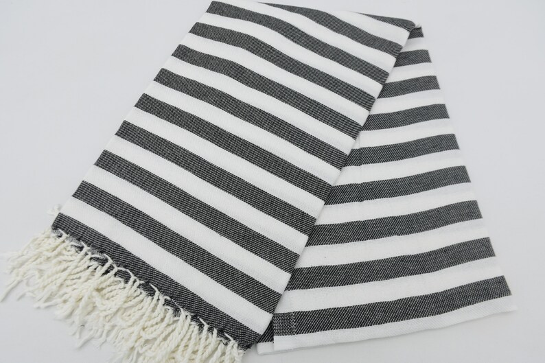 Turkish Towelblack and White Towelcotton Towelsauna Etsy