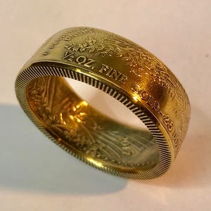Double Sided American Eagle Gold Coin Ring 1/2oz Gold. - Etsy