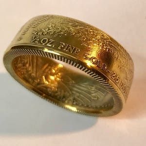Double Sided American Eagle Gold Coin Ring 1/2oz Gold. - Etsy