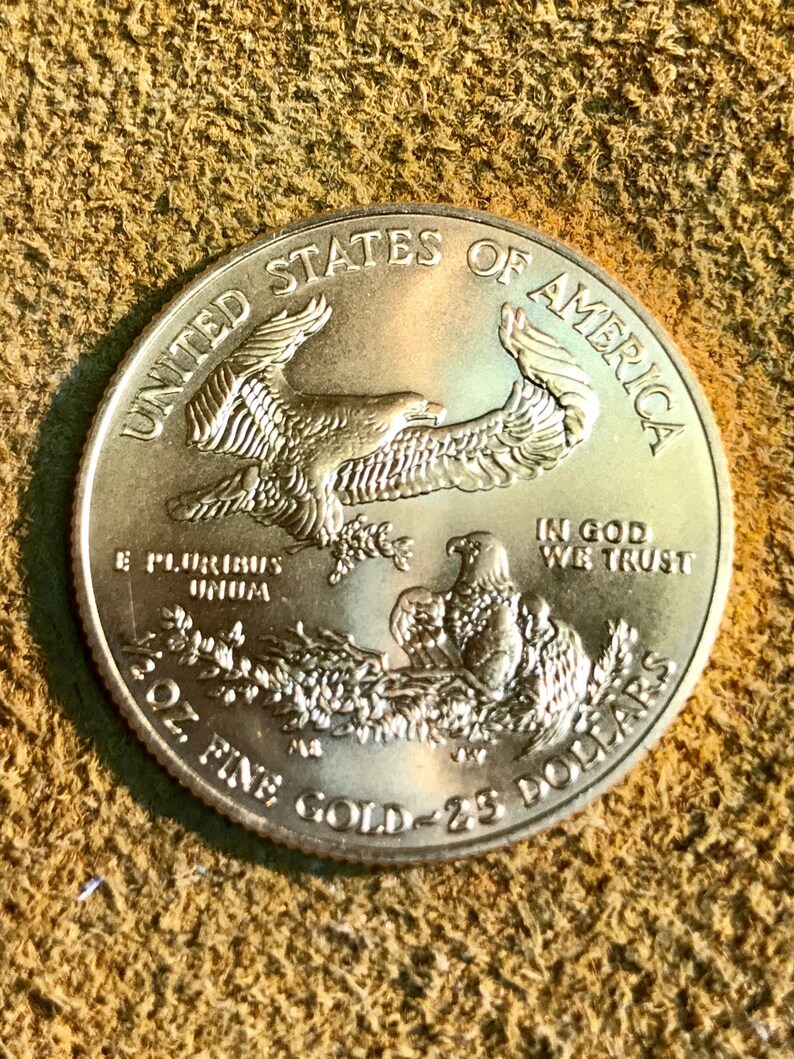 Double Sided American Eagle Gold Coin Ring 1/2oz Gold. Etsy