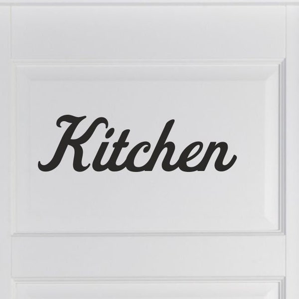 Kitchen Door Sticker House Home Cupboard Glass Wall Art Vinyl Decal