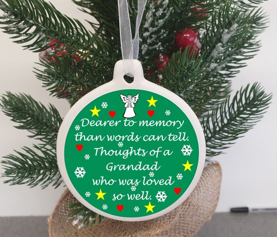 Personalised Photo Remembrance Christmas Tree Decoration Bauble Ornament
