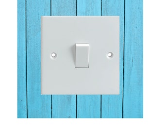 Blue Wood Pattern Electrical Light Switch Surround Printed Vinyl Sticker Decal