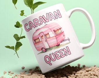 Caravan Queen Mug Gift Nice Novelty Cute Funny Joke Holiday Travel Vacation Cup Present